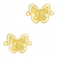 Colgante de metal entrepieza Mariposa 12x8mm - Dorado